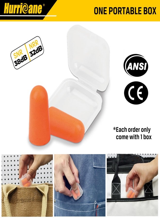 هوريكان سدادات أذن هوريكين، ١٠٠ زوج، معتمدة بمستوى تخفيف الضوضاء ٣٢ ديسيبل، سدادات أذن مريحة من إسفنج البولي يوريثان، بطيئة الإطلاق، لتقليل الضوضاء، الشخير أثناء العمل، والضوضاء العالية في مواقع البناء - Image 5